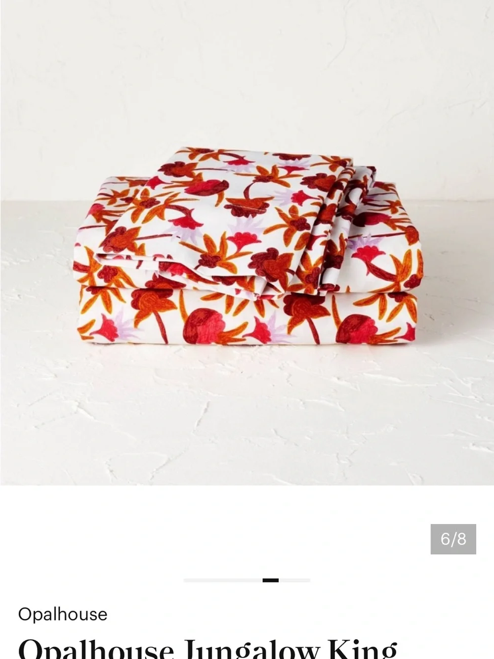 Opalhouse Jungalow RARE Queen Natalia 100% Cotton Percale Sheet Set